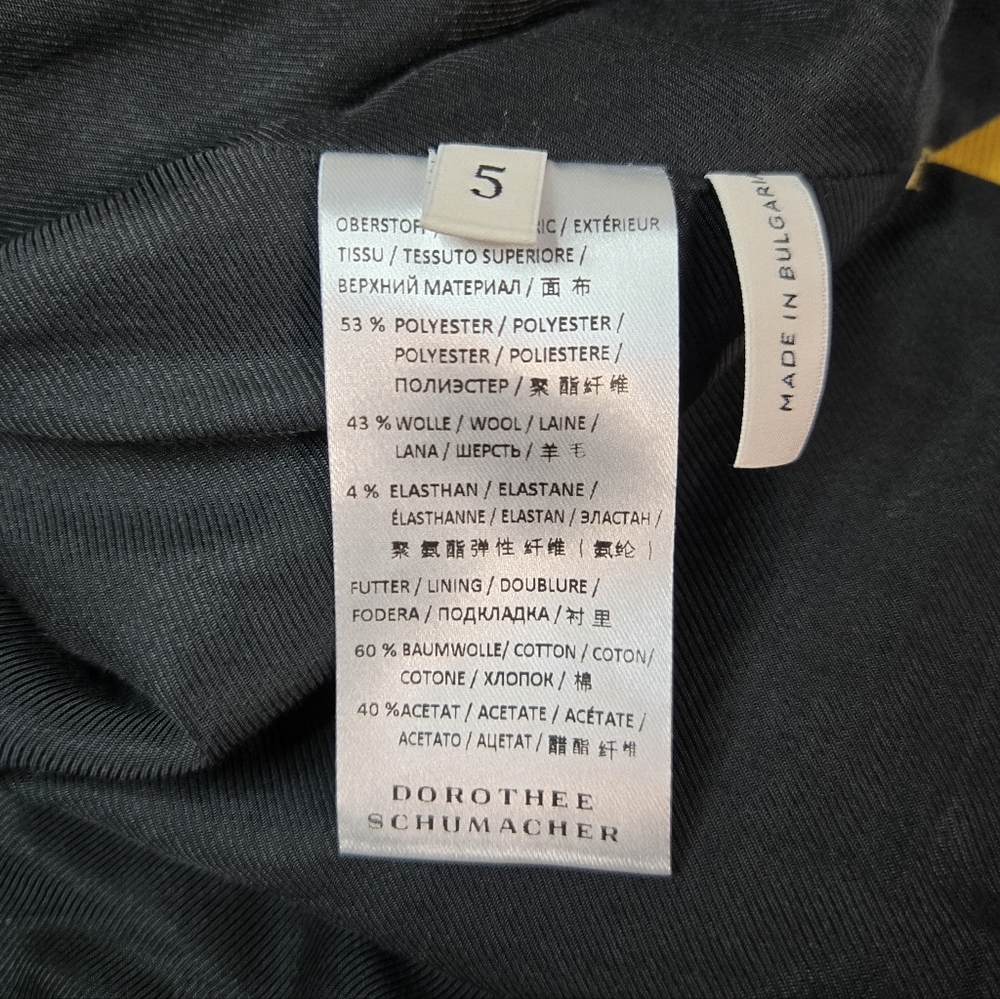 💛 Dorothee Schumacher Mustard Cropped Jacket, Size 12* ~ VGUC - Picture 14 of 15